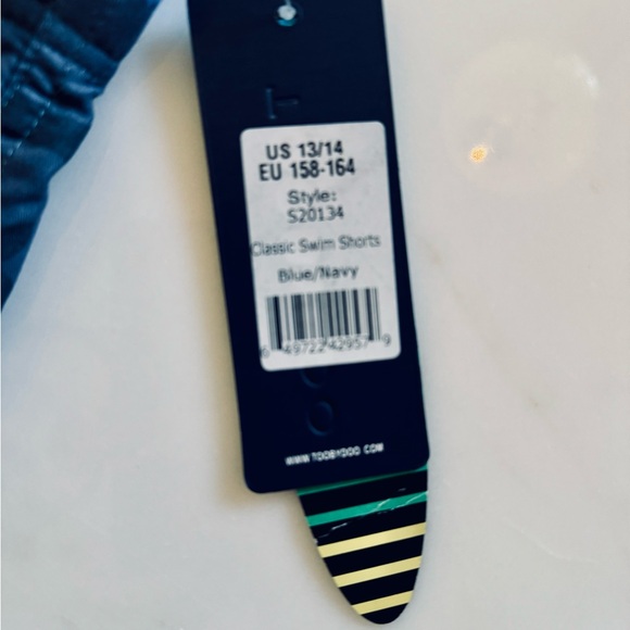 Toobydoo boys size 13/14 classic swim shorts - blue camo NWT - Picture 4 of 4